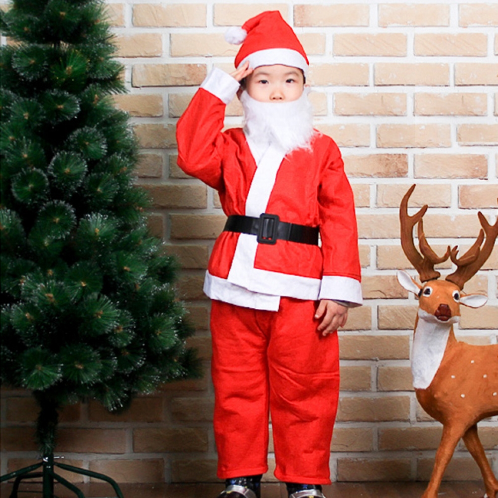 일반 산타복 5세 내외 크리스마스용품 성탄절 산타바지 성탄용품 유치원 어린이집 초등학교