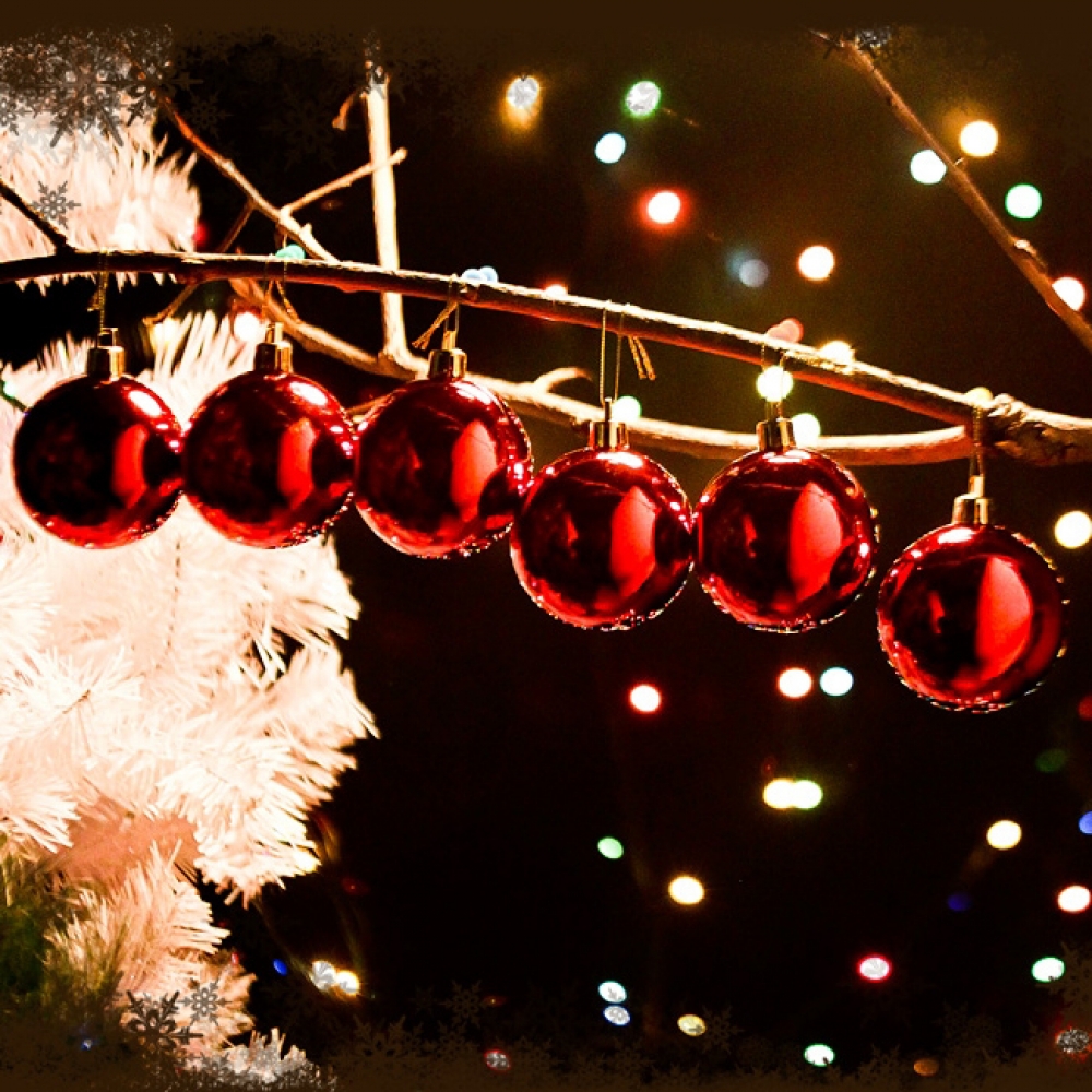 6개 레드유광볼 6cm 크리스마스장식트리 성탄절 유광볼 트리장식용품 겨울용품 크리스마스용품