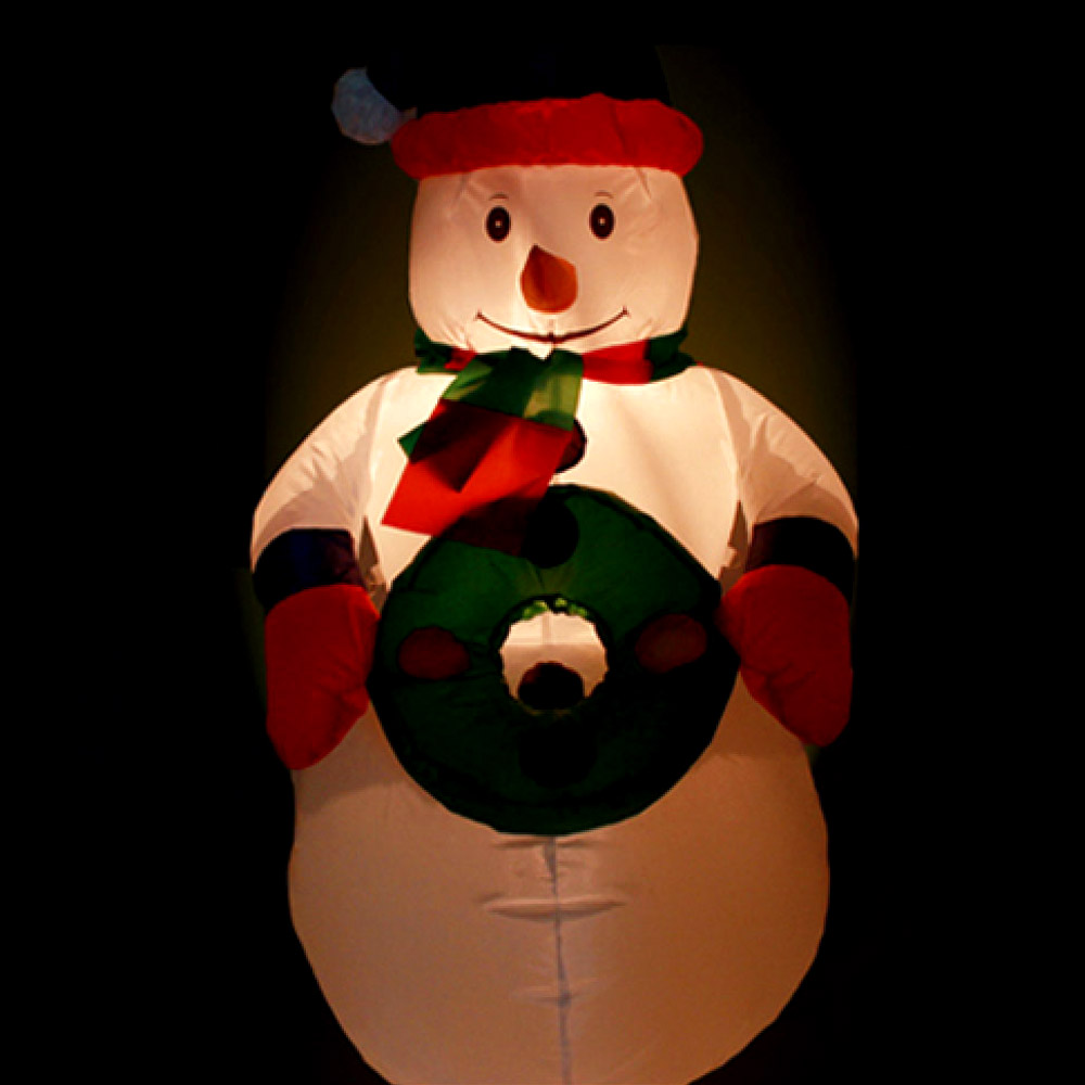 120cm 대형 크리스마스 에어 눈사람 아답터有 바람넣는눈사람 바람 넣는 성탄절인형 성탄절