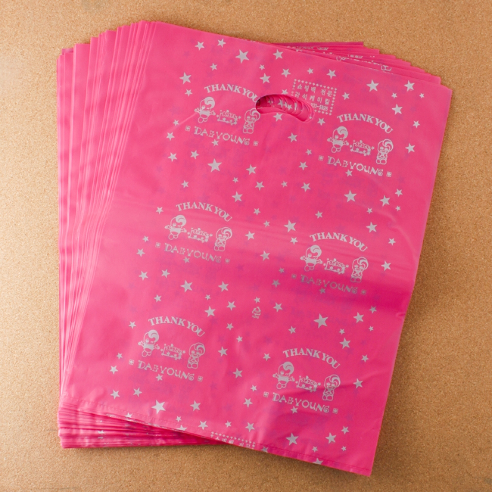 양장비닐봉투 핑크-35cm 100p 다용도 의류봉투 비닐 비닐봉투 비닐봉지 봉투 쓰레기봉투