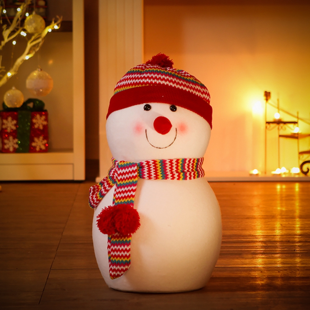 패밀리 눈사람 인형 겨울인테리어소품 크리스마스장식 장식 인테리어장식용파란모자눈사람인형