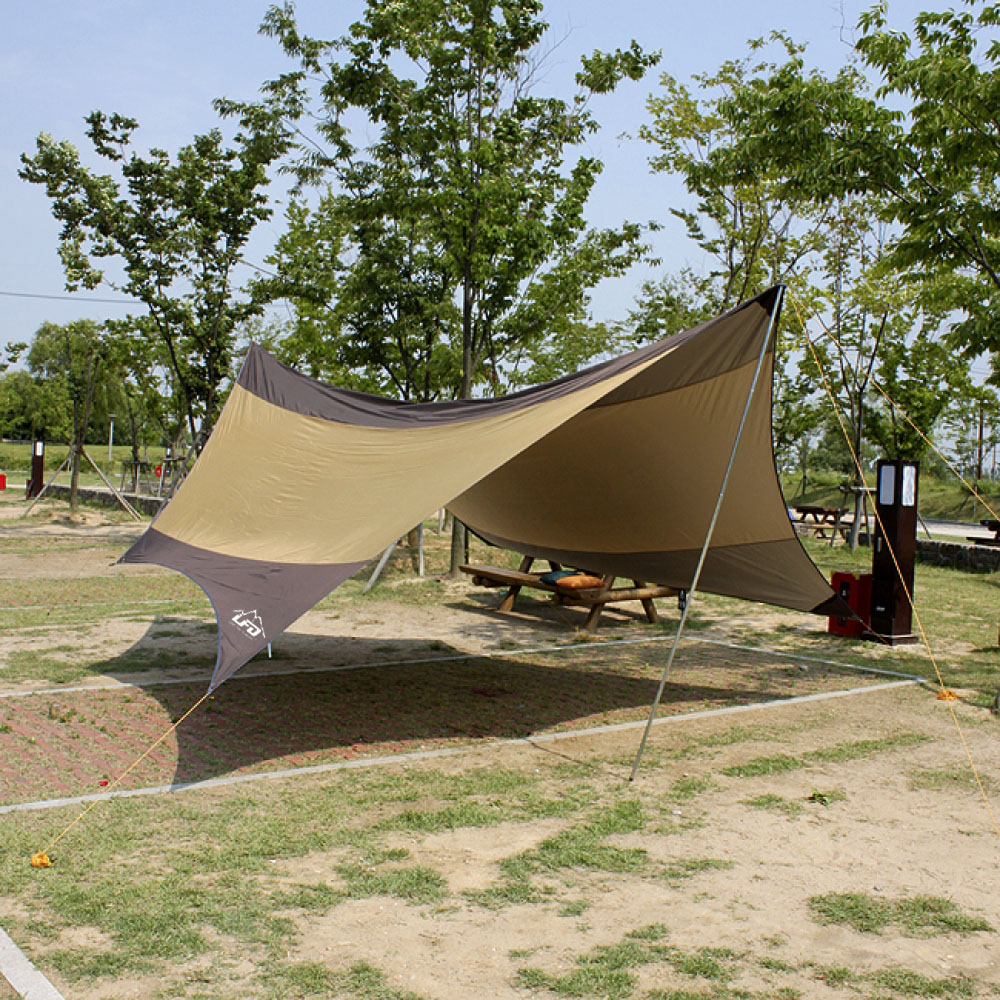 5M 캠핑 헥사 타프 햇빛차단 방수 그늘막 헥사타프 차양막 차광막 방수타프 내수압타프