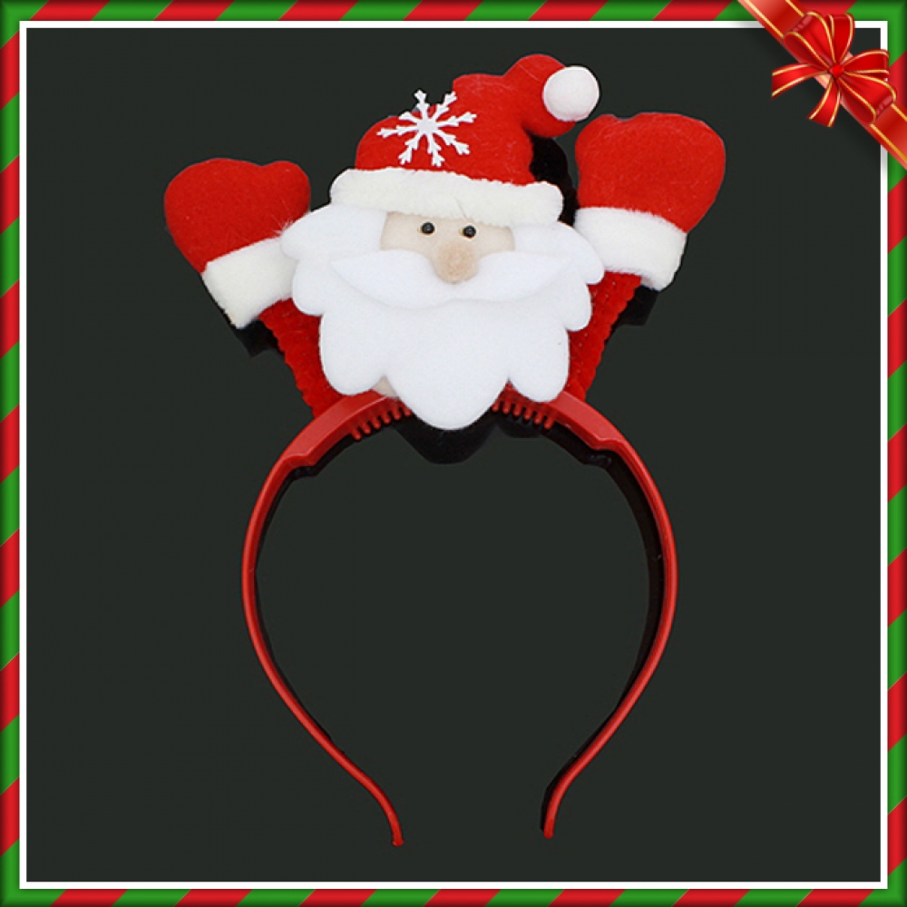 불빛 산타 머리띠 LED 성탄절 이벤트 행사 용품 반짝반짝LED산타머리띠 LED머리띠