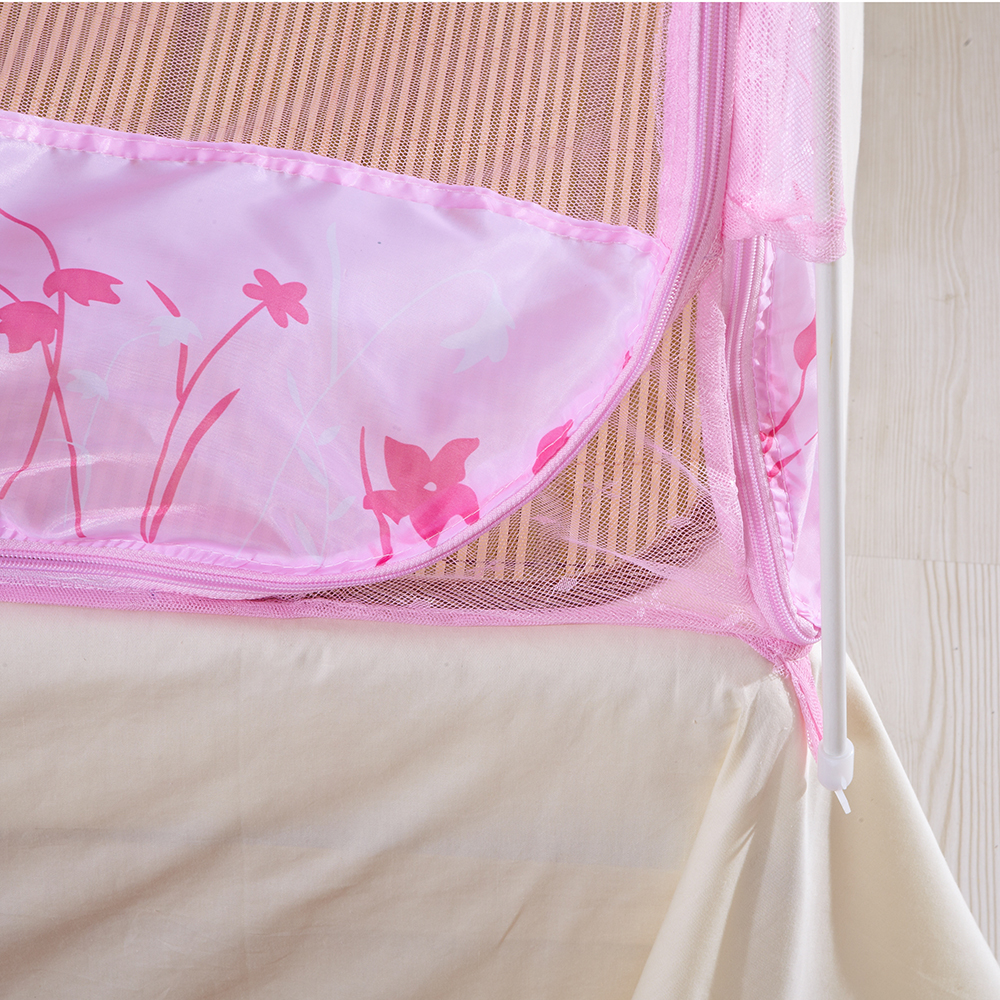 유니룸 돔형 모기장 180x200cm 핑크 침대모기장 방충망 침대방충망 텐트모기장