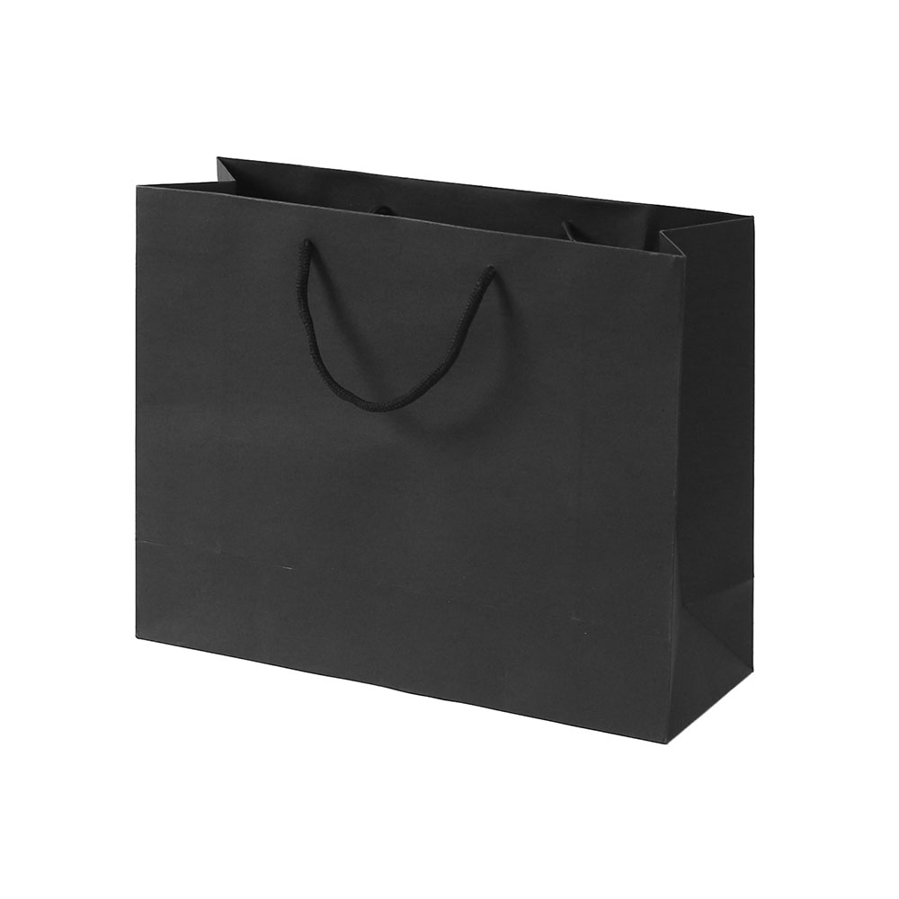 무지 가로형 쇼핑백 블랙 24x17cm 종이쇼핑백 무지쇼핑백 종이가방 종이봉투 쇼핑봉투