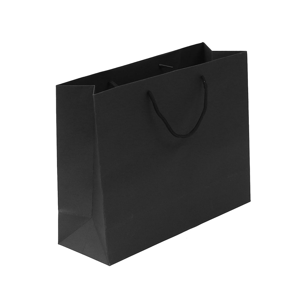 무지 가로형 쇼핑백 블랙 43x32cm 종이쇼핑백 무지쇼핑백 종이가방 종이봉투 쇼핑봉투