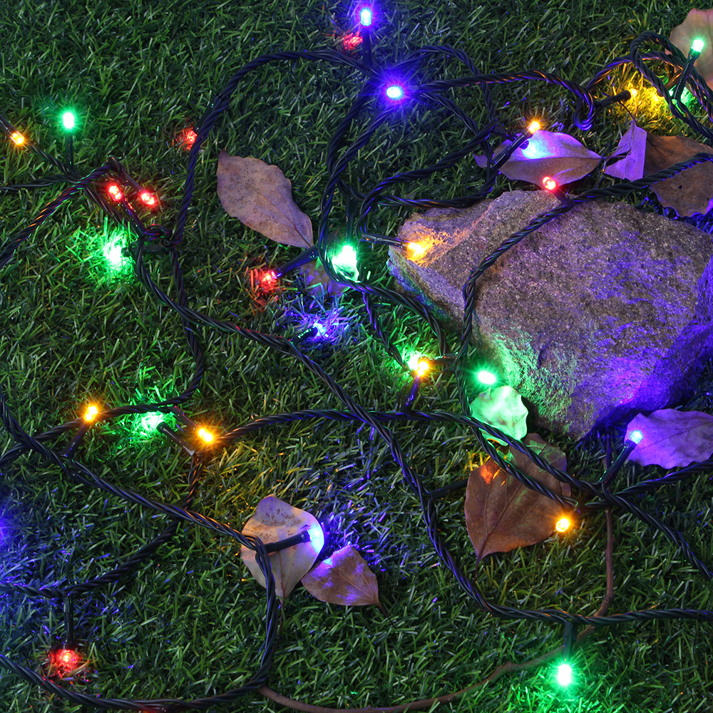 100구 녹색선 LED 지니전구 10M 점멸 칼라 트리전구 크리스마스 트리조명