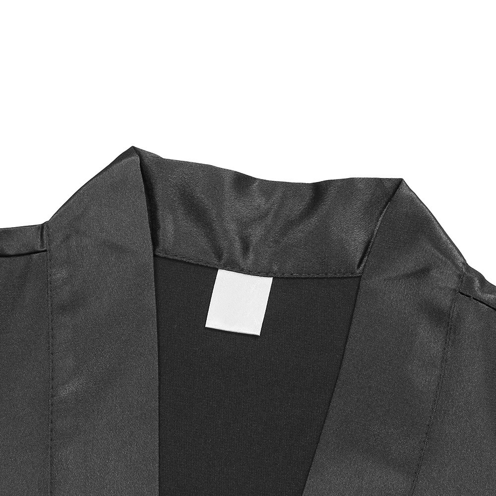 실키나잇 여성 잠옷세트 나이트가운 블랙 슬립세트 가운세트 잠옷가운세트 슬립가운 슬립로브