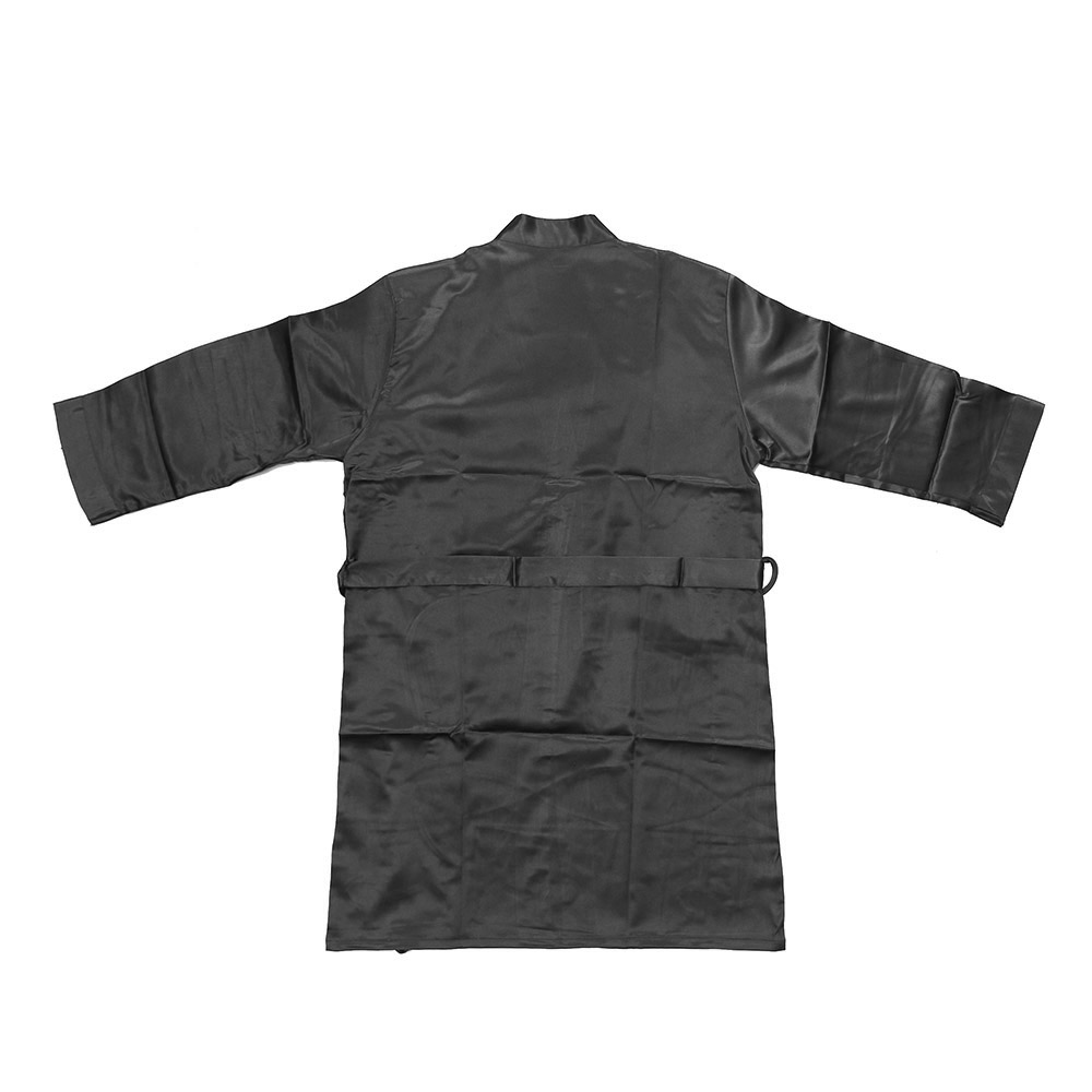 실키나잇 여성 잠옷세트 블랙 나이트가운 슬립세트 가운세트 잠옷가운세트 슬립가운 슬립로브