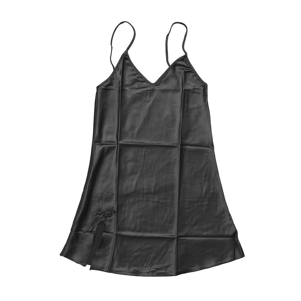 실키나잇 여성 잠옷세트 블랙 2종 슬립세트 가운세트 잠옷가운세트 슬립가운 슬립로브 이지웨어
