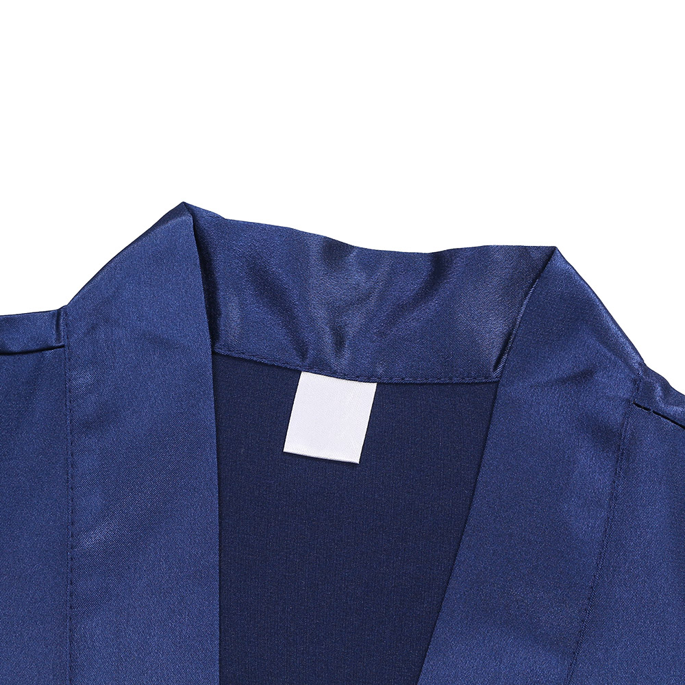 실키나잇 여성 잠옷세트 네이비 2종 슬립세트 가운세트 잠옷가운세트 슬립가운 슬립로브