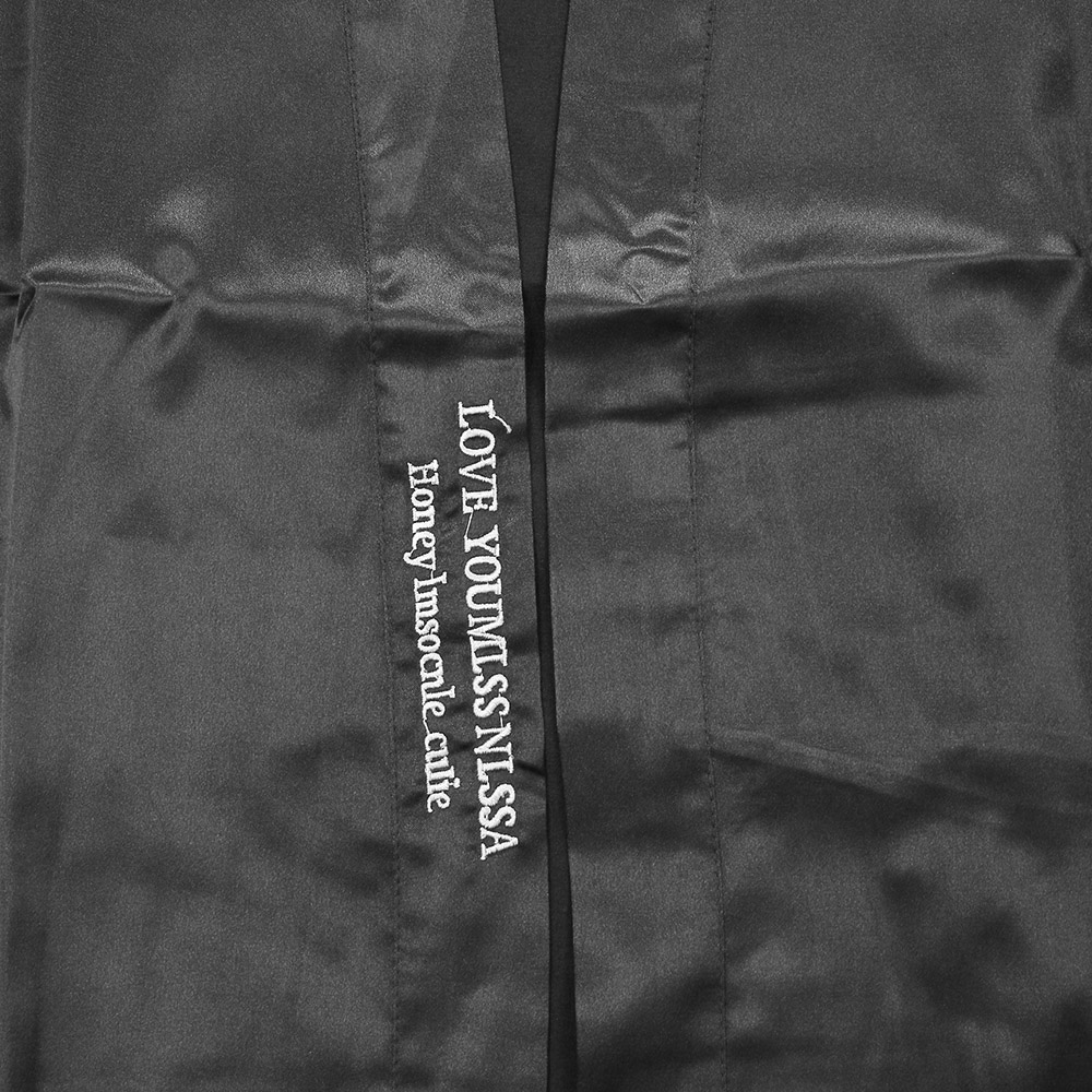 실키나잇 남성 잠옷가운 블랙 나이트가운 남성잠옷가운 홈가운 수면가운 이지웨어 잠옷로브 로켓