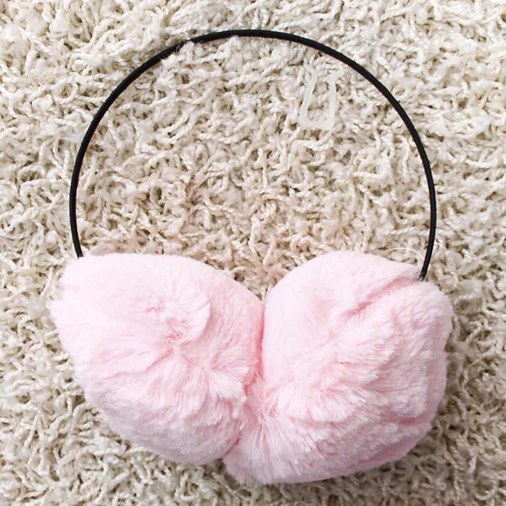 몽실몽실 귀마개 핑크 겨울용 털귀마개 귀도리 귀덮개 방한용품 스키용품 보드용품 방한귀마개