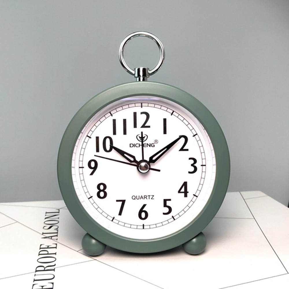 퀴리 원형 알람시계 그린 탁상시계 자명종시계 인테리어시계
