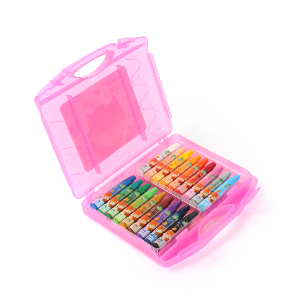 모나미 크레파스 18색 핑크 미술준비물 크레용 색연필 파스텔 색칠공부 미술크레파스