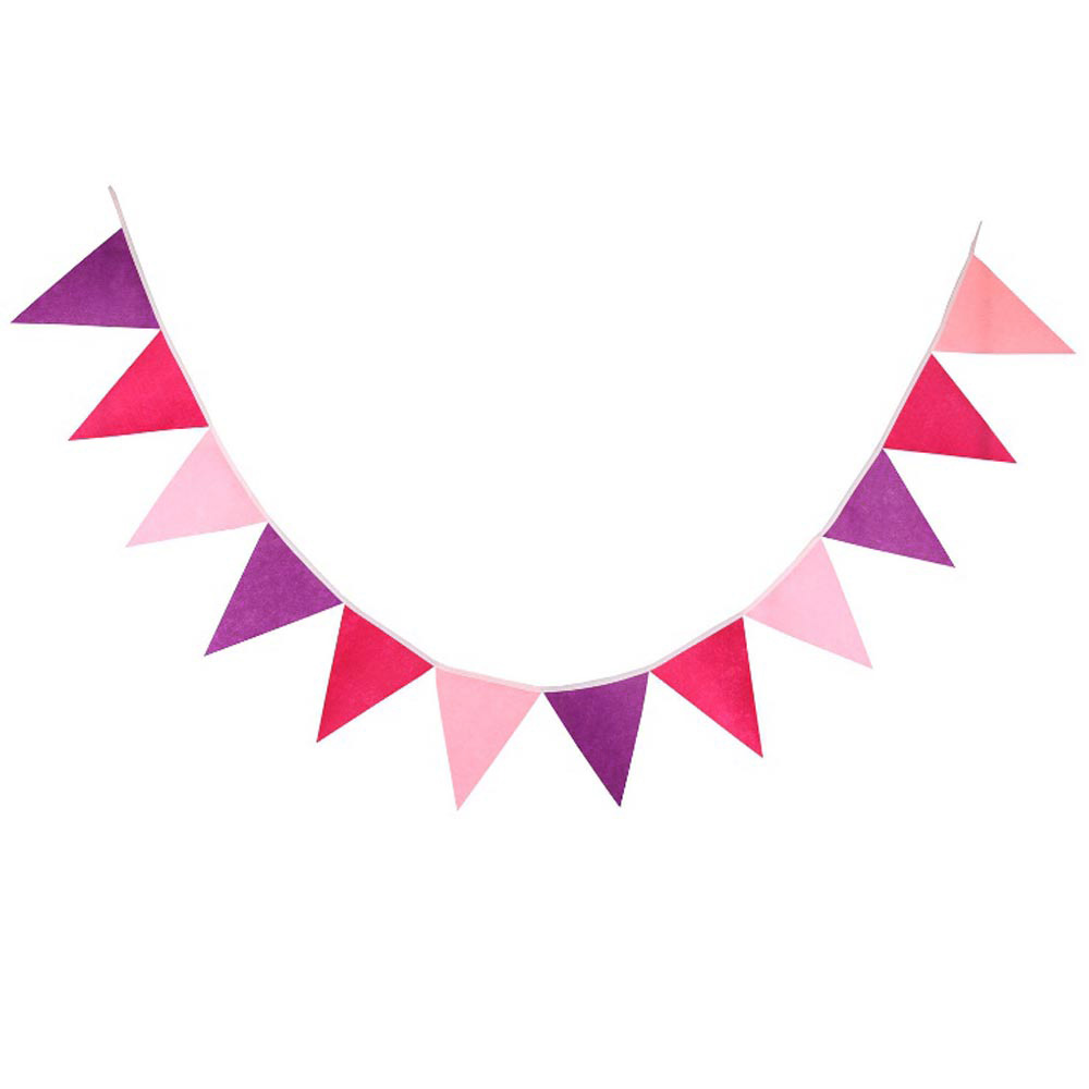 파티 데코 패브릭가랜드 핑크퍼플 파티장식용품 파티용품 가렌더 인테리어벽장식 벽걸이소품