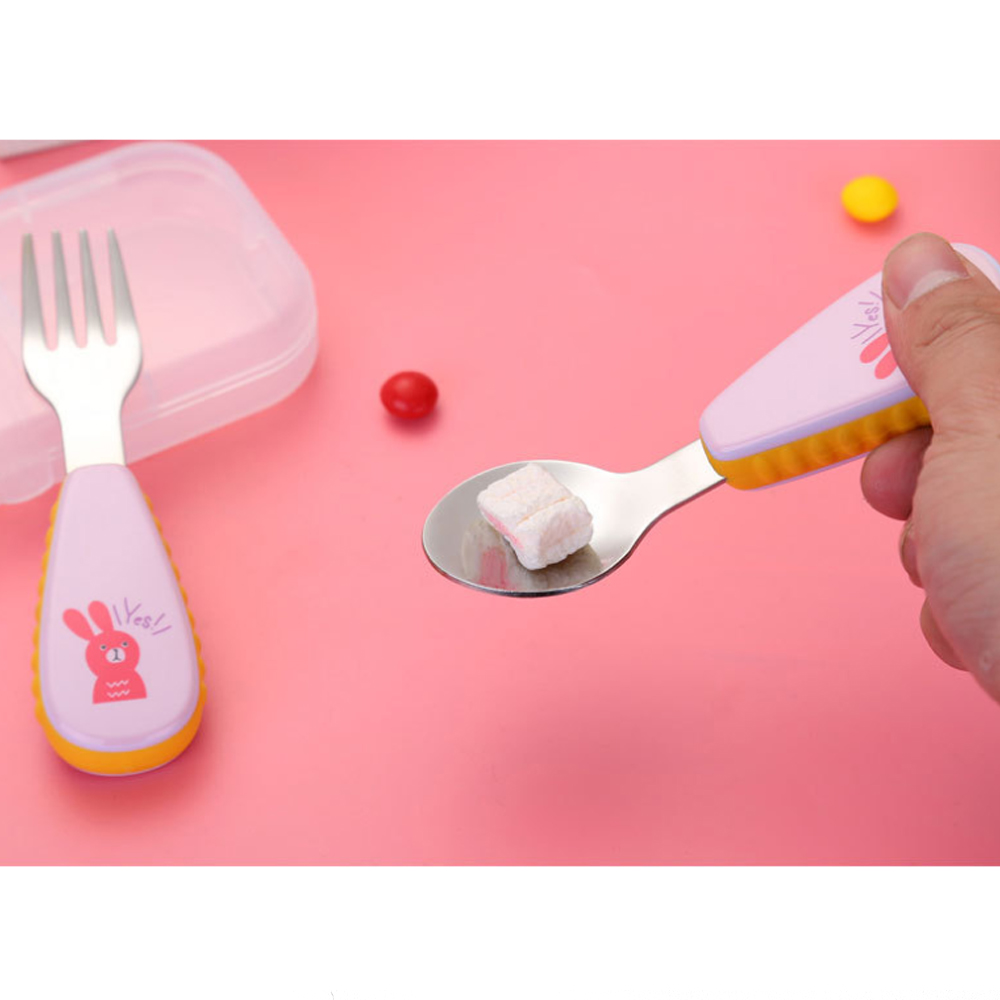 유아용 수저 포크 세트캐릭터 유아숟가락 유아수저 유아식기 수저세트 스푼세트 스테인리스수저