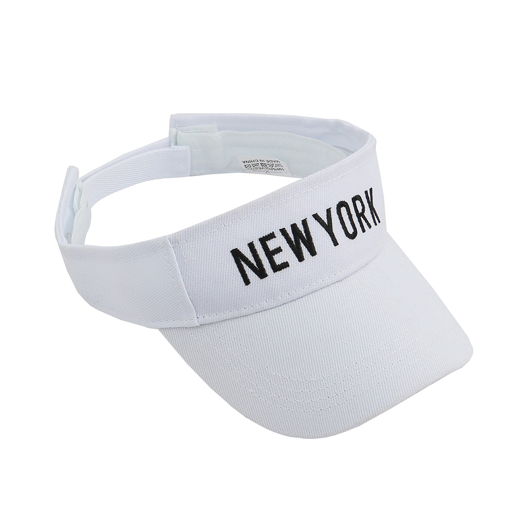 뉴욕 스포츠썬캡 화이트 골프 테니스 바이저썬캡 모자 썬캡 썬캡모자 여성썬캡 여름모자 챙모자
