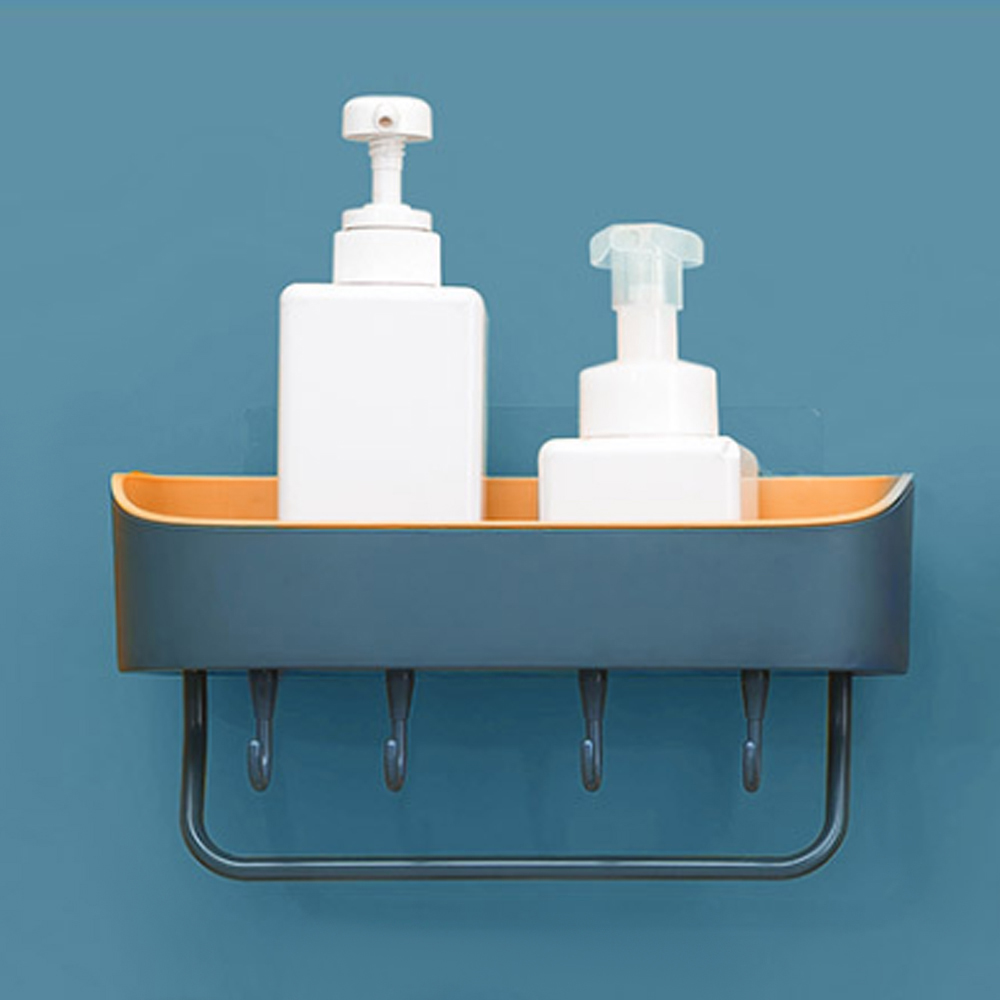 멀티수납 부착식 욕실선반 블루그린 화장실선반 접착식선반 욕실정리대 욕실정리함 부착식선반