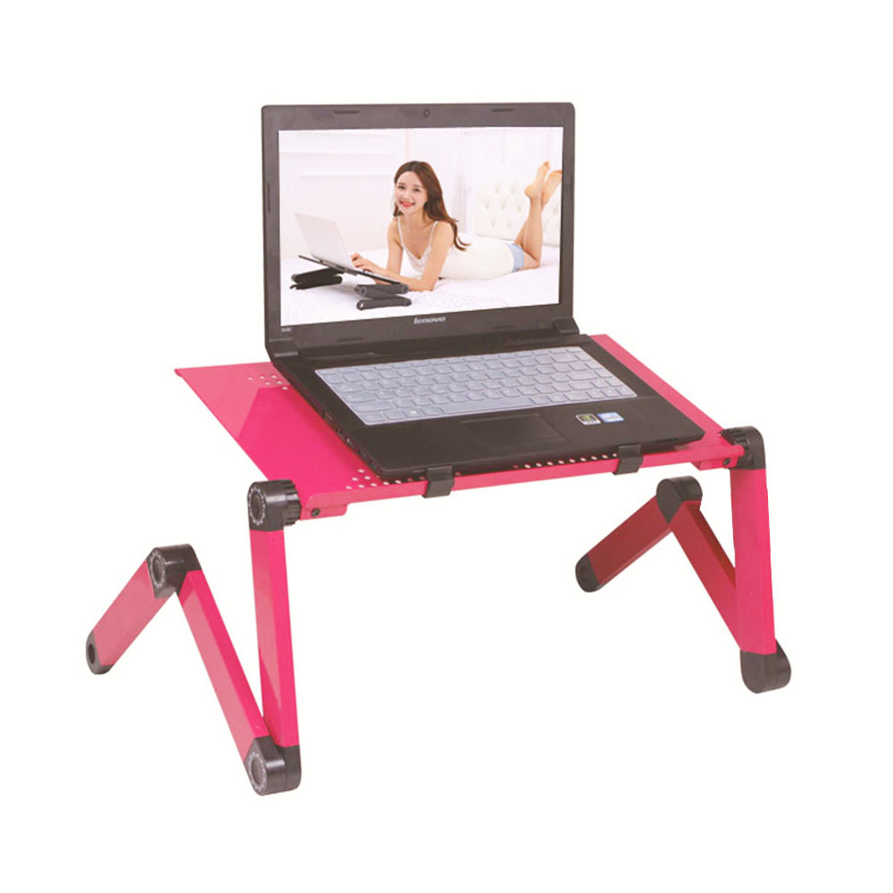 관절접이 노트북테이블 핑크 42x26cm 베드테이블 접이식테이블 독서테이블 침대테이블