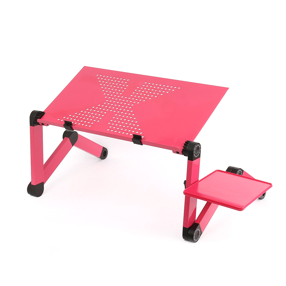 관절접이 노트북테이블 42x26cm 핑크 베드테이블 접이식테이블 독서테이블 침대테이블