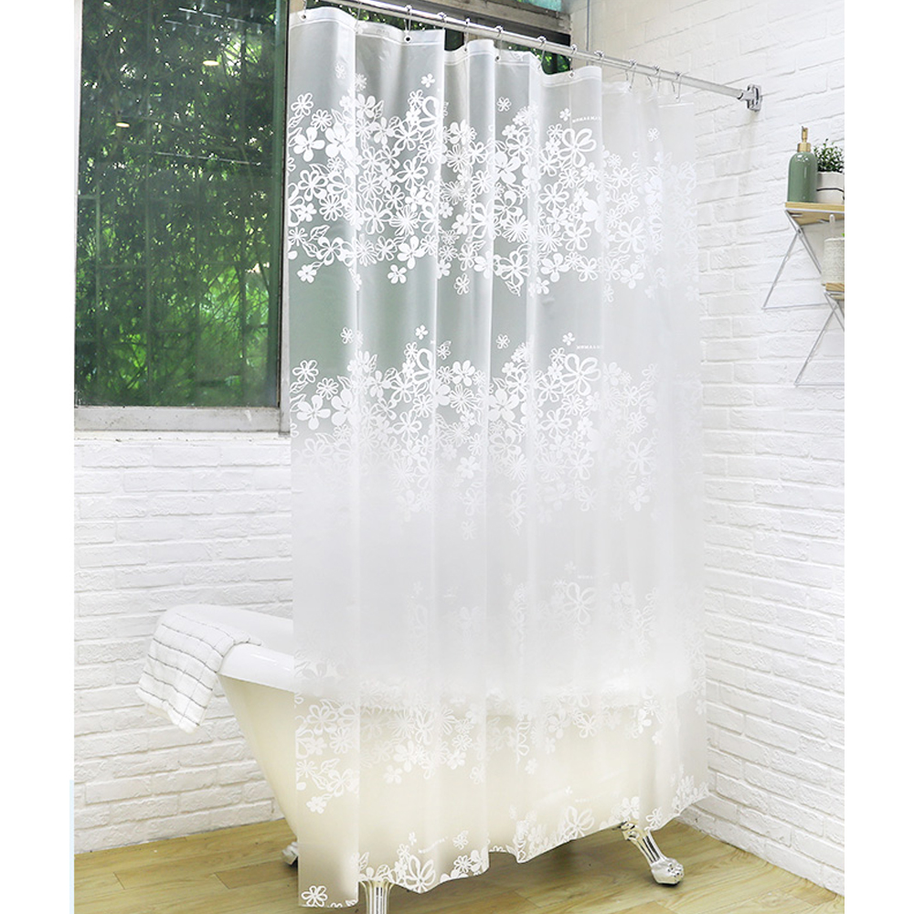 홈스토리 꽃무늬 샤워커튼 180x200cm PEVA 욕실커튼 목욕커텐 목욕커튼 화장실커튼