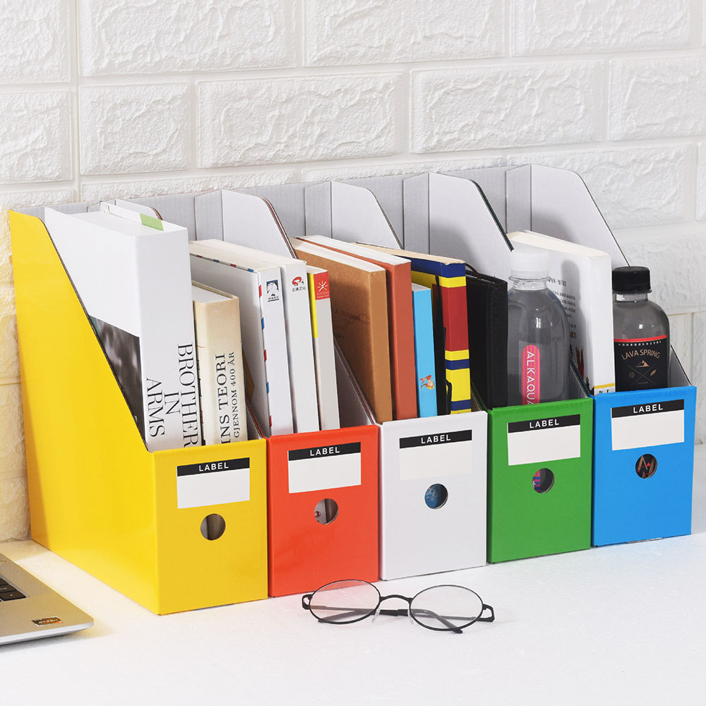 DIY 페이퍼 파일박스 5p세트 컬러 화일꽂이 서류꽂이 파일꽂이 서류보관함 서류정리함