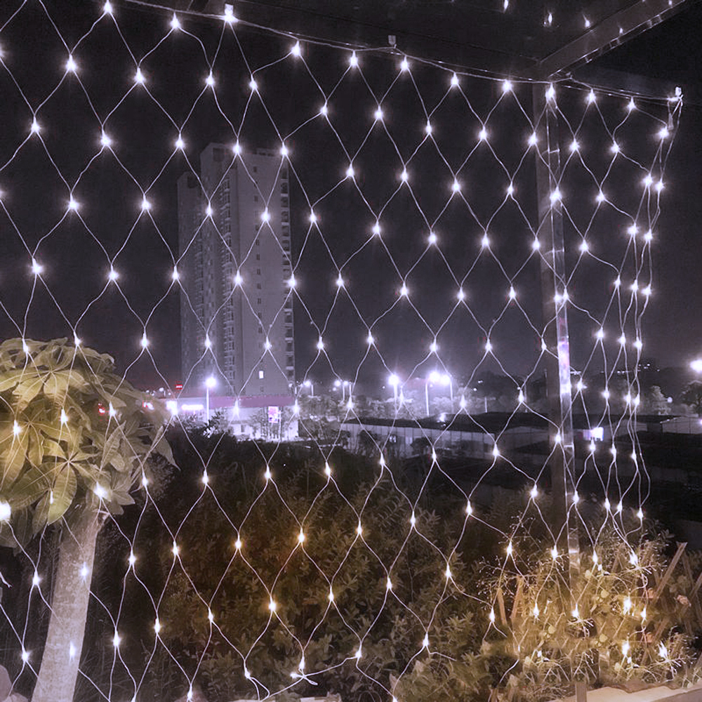 은하수 200구 투명선 LED 네트 백색 지니전구 크리스마스 트리전구 트리조명