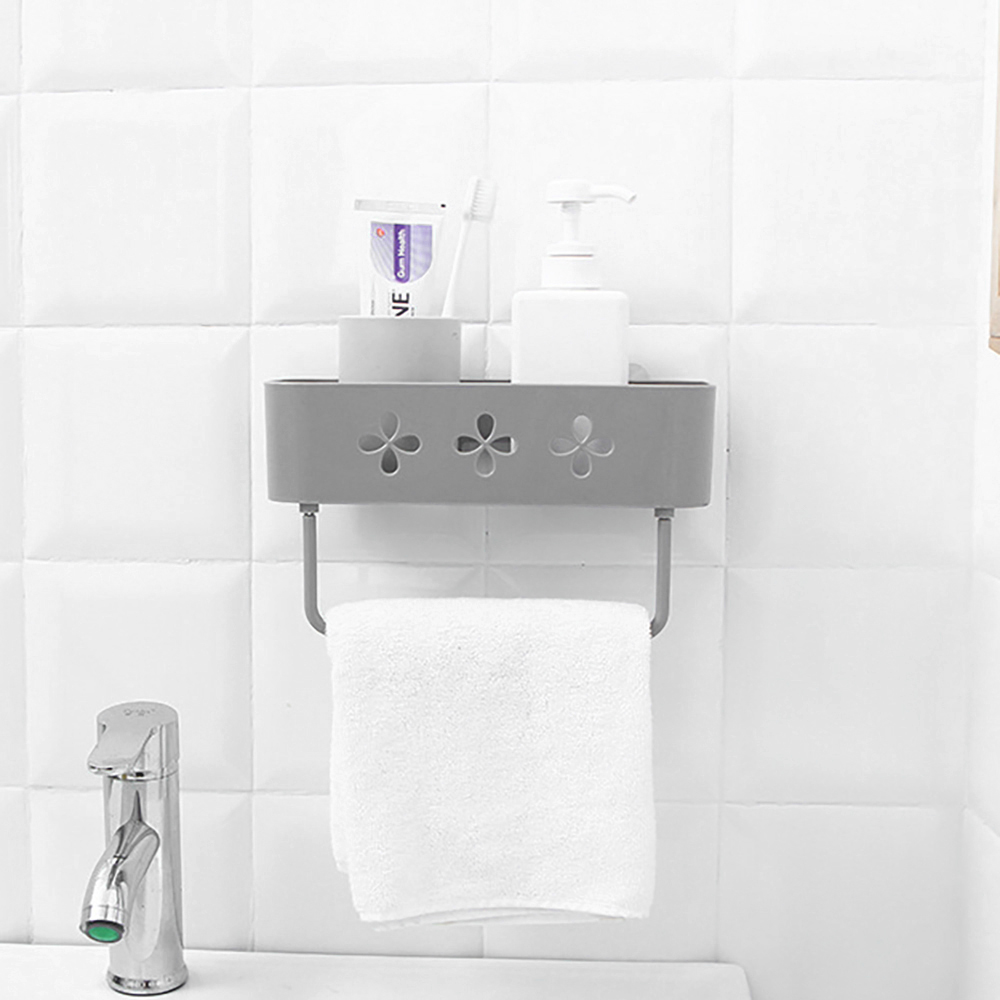 접착식 샤워타월걸이 욕실선반 물빠짐 화장실선반 접착식욕실선반 접착식수납선반 욕실정리대