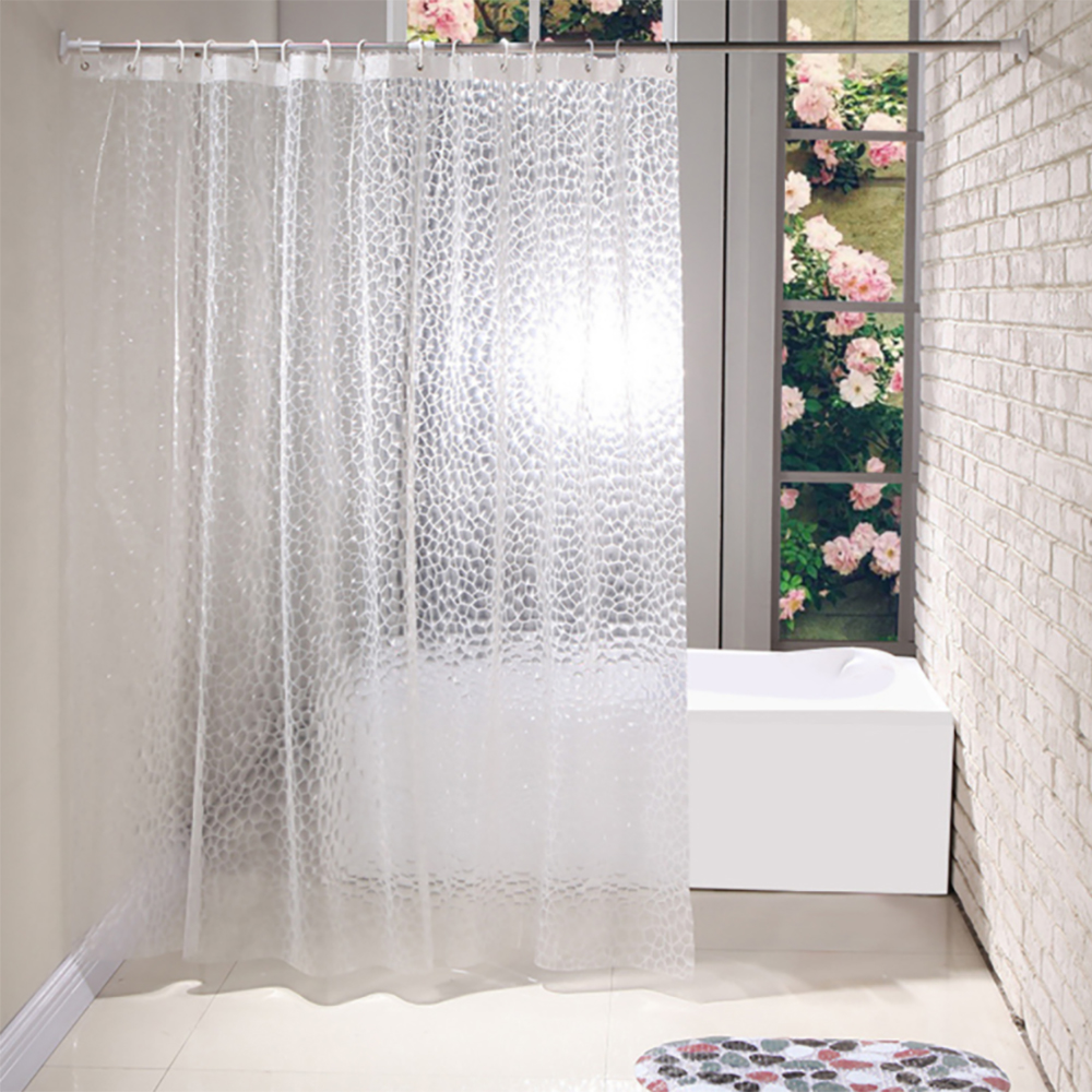 홈트리 반투명 샤워커튼 180x180cm 욕실 목욕커튼 욕실커튼 목욕커텐 화장실커튼