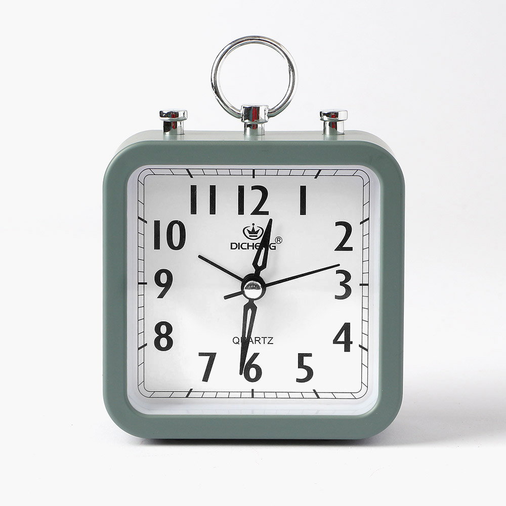 퀴리 스퀘어 알람시계 그린 아날로그 탁상시계 자명종시계 인테리어시계 아날로그시계