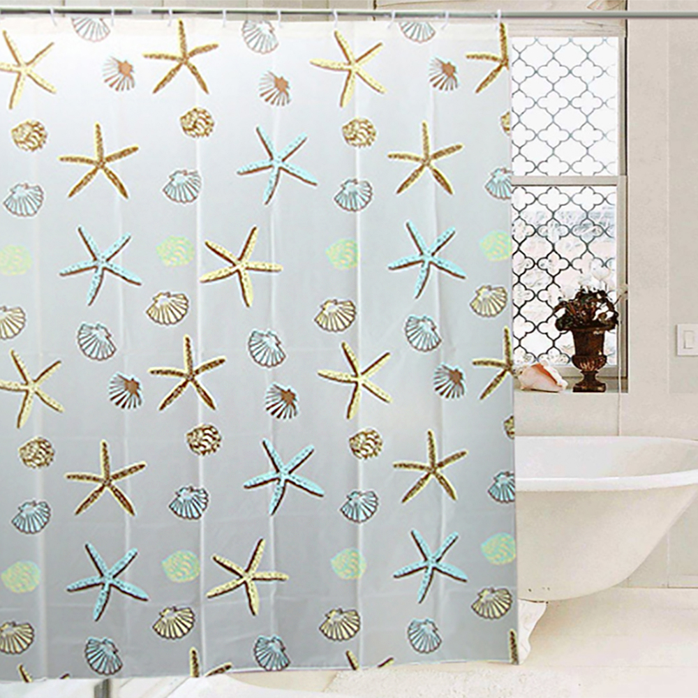 별가사리 패턴 샤워커튼 150x180cm 화장실 욕실커튼 목욕커텐 목욕커튼 화장실커튼