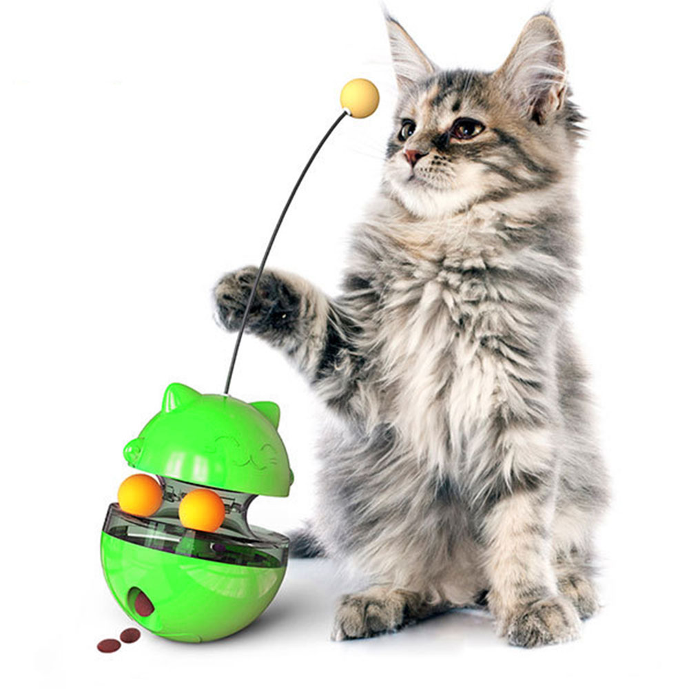 고양이 오뚝이 간식볼 옐로우그린 노즈워크볼 간식급여기 애견간식볼 고양이간식볼 고양이장난감