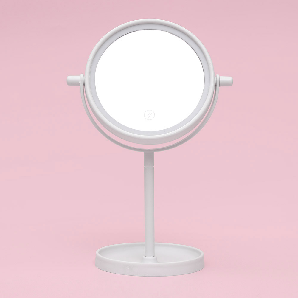 엘리 터치 LED 조명 거울 메이크업 원형 탁상거울 LED탁상거울 탁상용거울 화장거울
