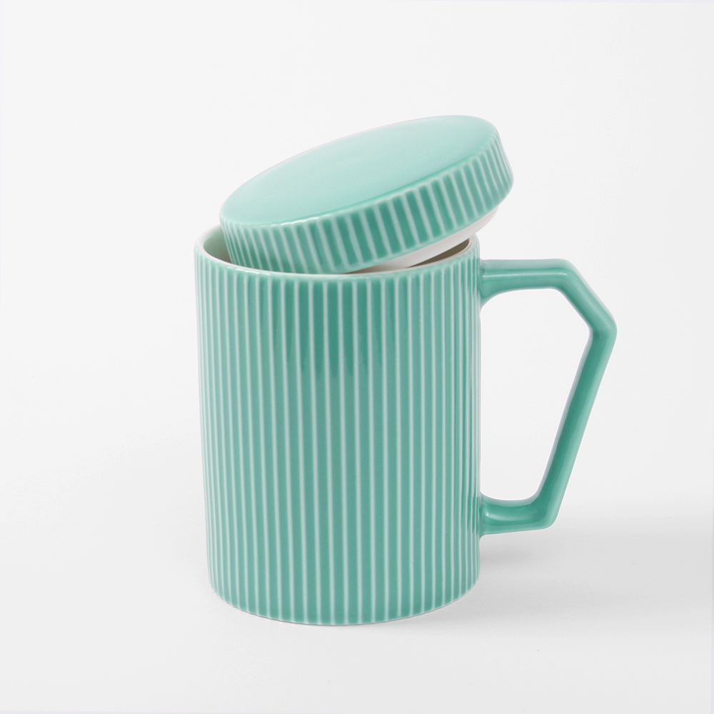어반 라인 뚜껑 머그컵 선물 홈카페 커피 머그잔 예쁜머그컵 도자기머그잔 도자기머그컵