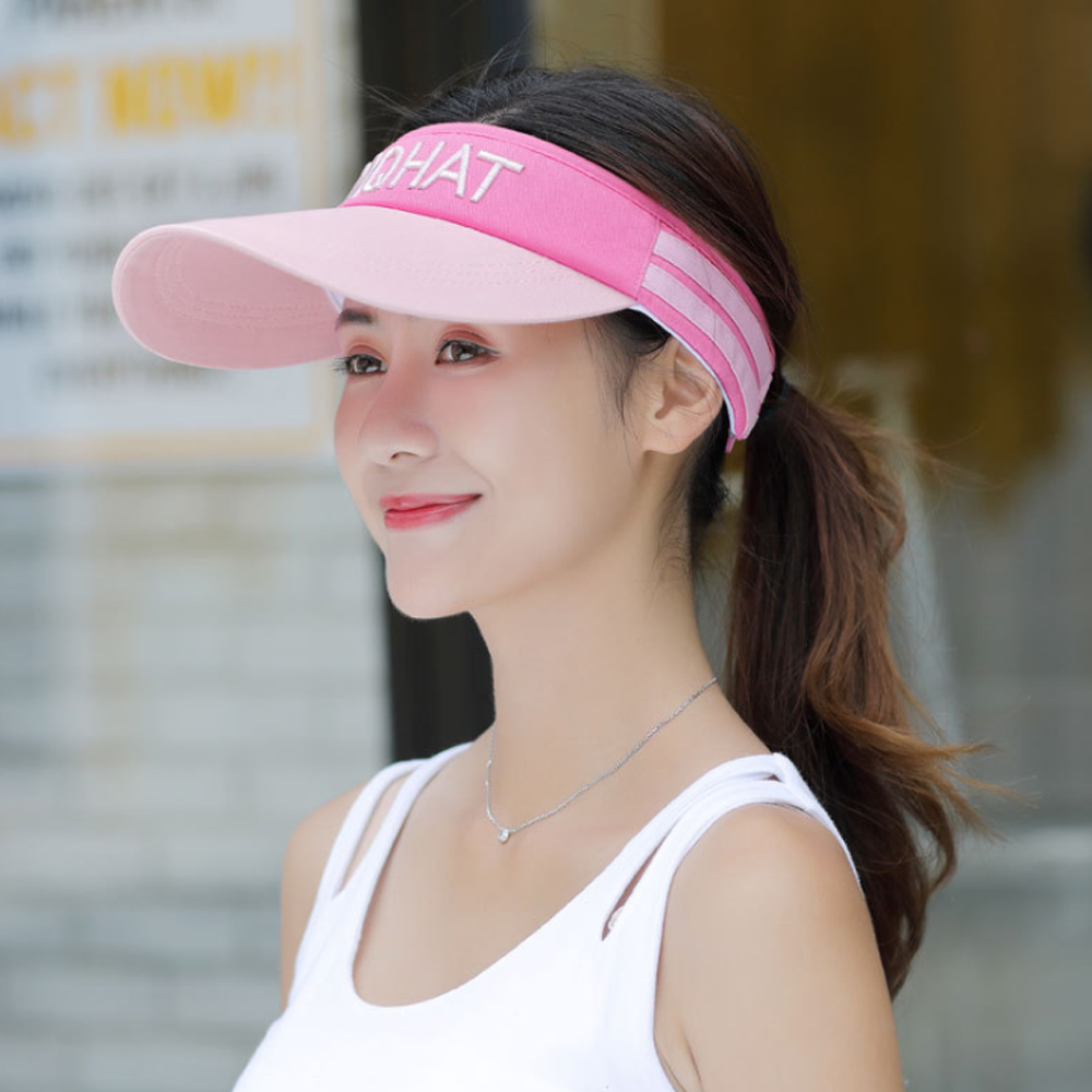 벨트형 스포츠 썬캡 핑크 골프 등산 모자 자외선차단모자 썬캡 선캡 챙모자 여름모자 여성썬캡