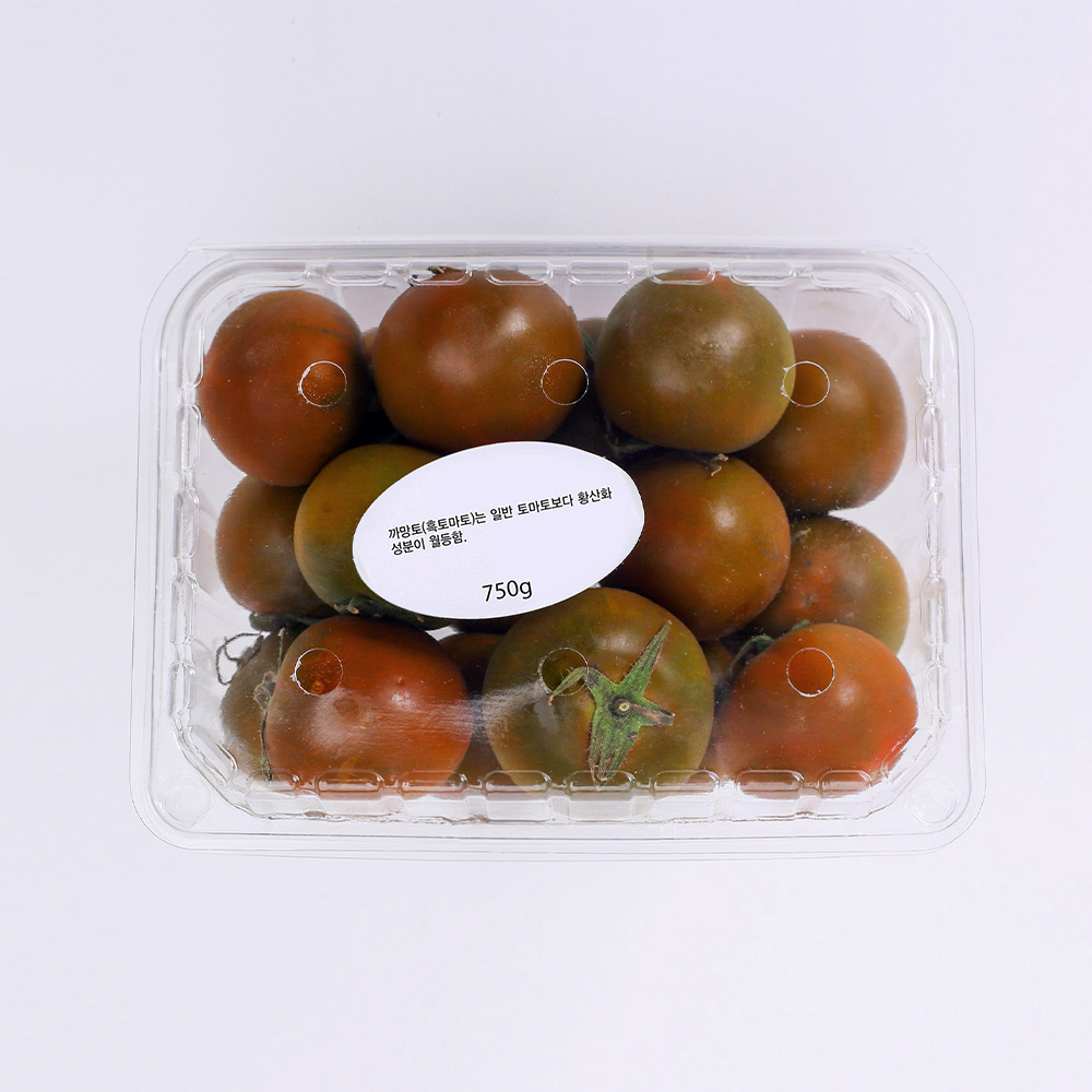 초록자연 영양만점 흑토마토 3kg 750gx4팩 국내산 흙토마토 방울토마토 대추토마토