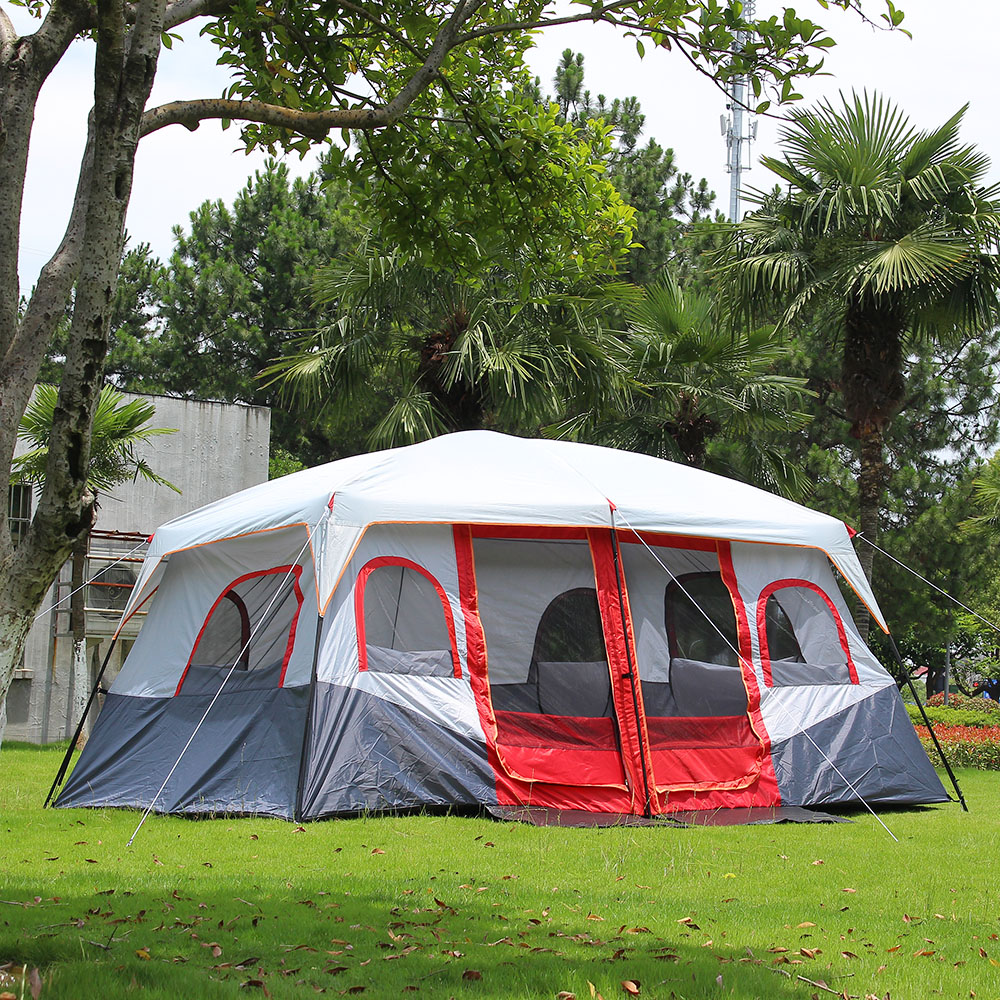 온가족캠핑 투룸 대형 텐트 12인용 리빙쉘 사계절텐트 캠핑텐트 방수텐트 야영텐트 캠핑용품