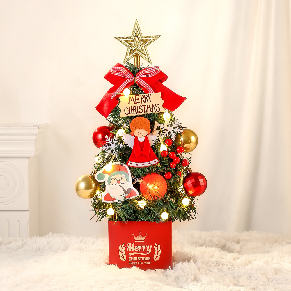 40cm 천사의노래 미니트리 풀세트 크리스마스 탁상용 크리스마스트리 트리장식 트리데코 츄리