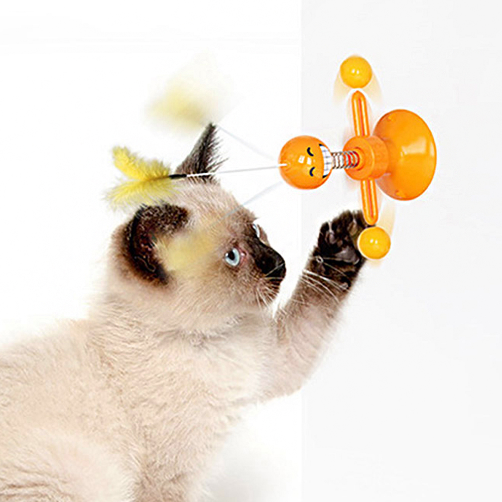 냥냥펀치 스프링 고양이장난감 흡착식 캣토이 오렌지 강아지장난감 반려동물장난감 캣토이