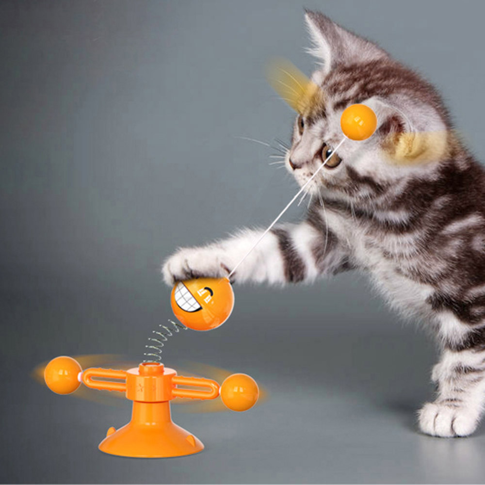 냥냥펀치 스프링 고양이장난감 흡착식 캣토이 오렌지 강아지장난감 반려동물장난감 캣토이