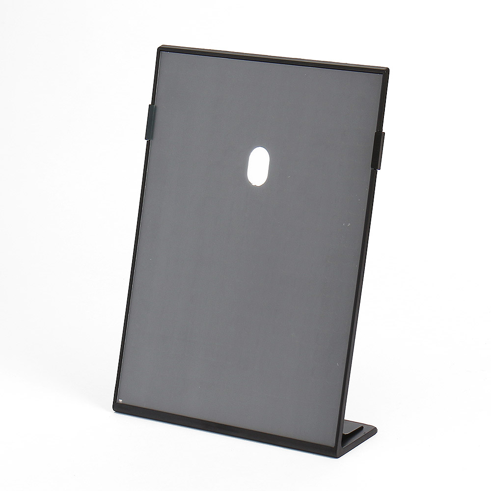 L자 세로형 아크릴 쇼케이스 A4 블랙 아크릴안내판 아크릴꽂이 투명아크릴꽂이 아크릴가격표