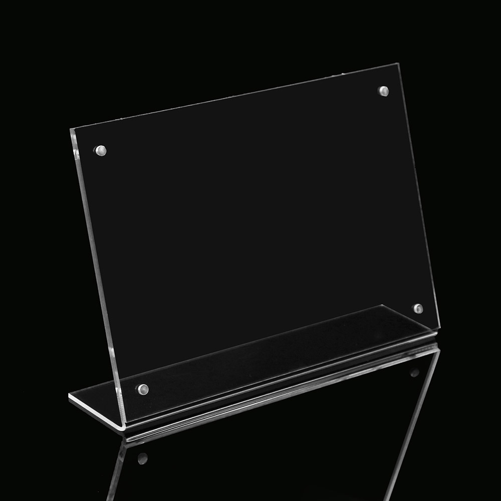 L자형 자석 아크릴 쇼케이스 A4 가로형 POP꽂이 아크릴안내판 투명아크릴꽂이 아크릴가격표