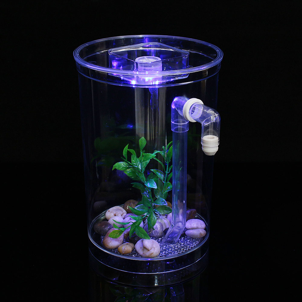 자동 물갈이 LED 어항 풀세트 소형어 물고기 수조 수족관 미니어항 미니수족관 미니수조