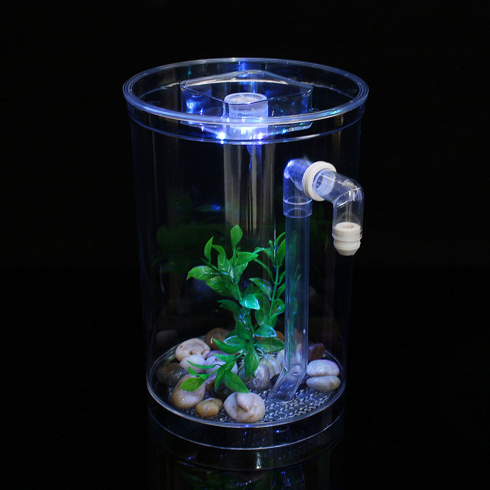 자동 물갈이 LED 어항 풀세트 소형어 물고기 수조 수족관 미니어항 미니수족관 미니수조