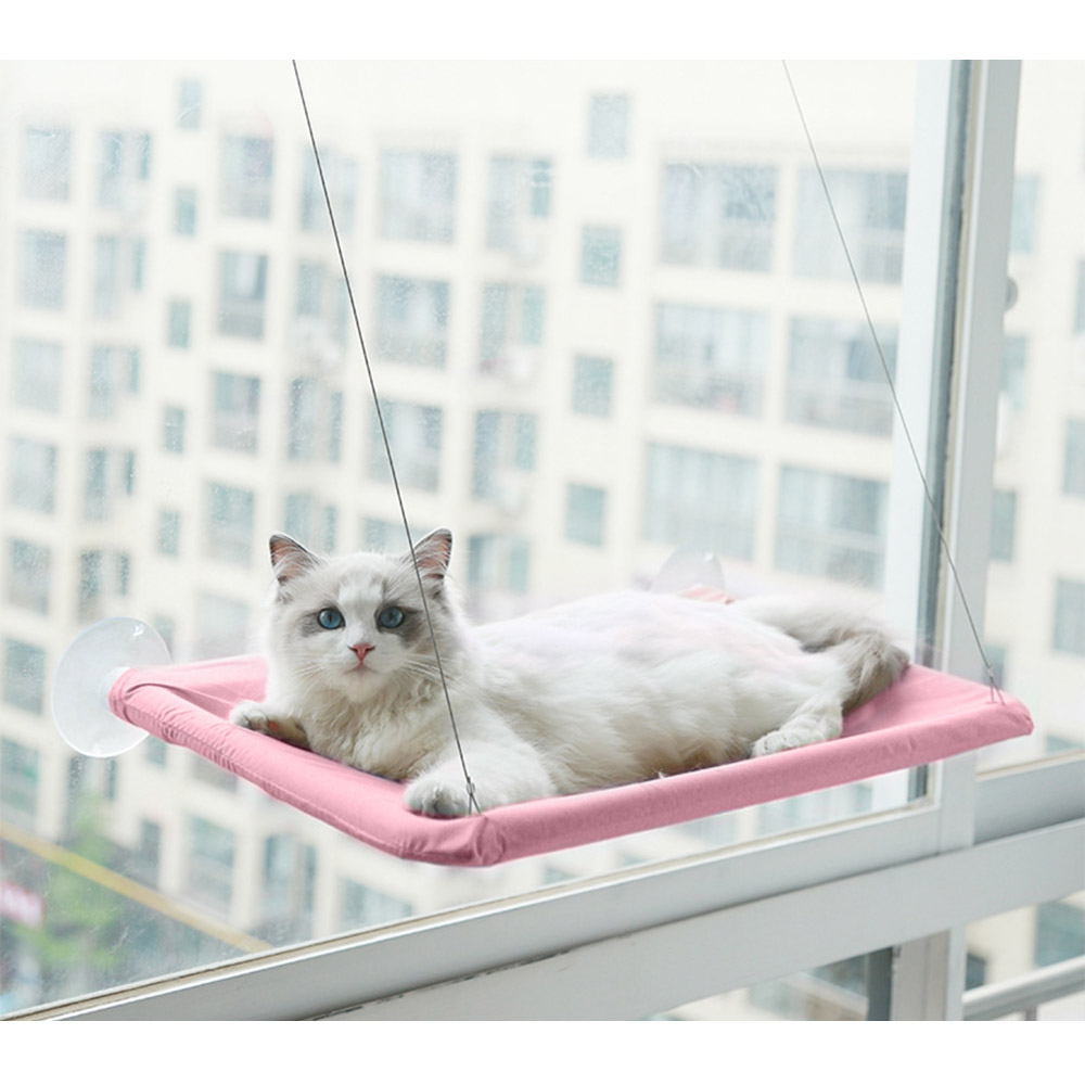 공간활용 고양이 윈도우 해먹 핑크 고양이윈도우침대 고양이윈도우캣타워 고양이선반 고양이윈도우