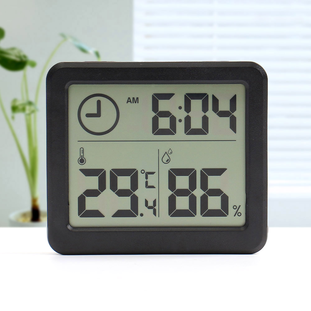 스마트 디지털시계 온습도계 실내온도계 블랙 디지털온습도계 온도기 습도기 온도측정기