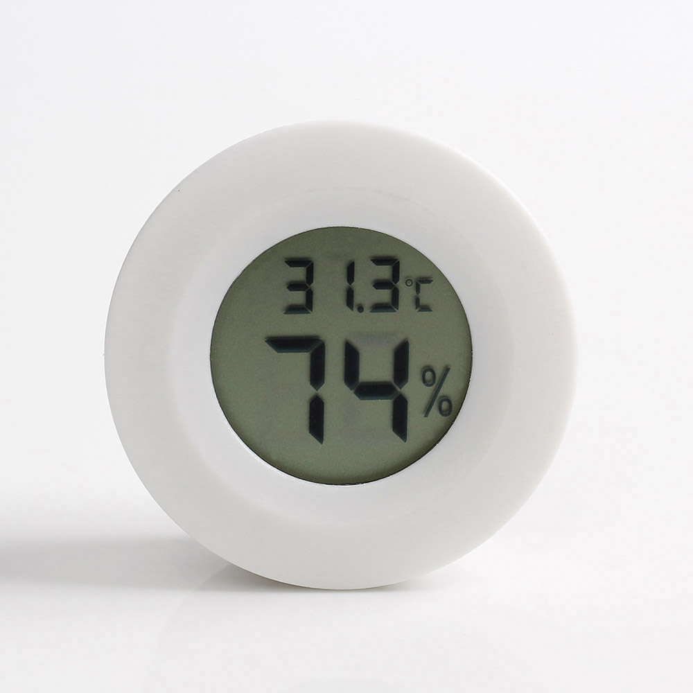 원형 미니 디지털 온습도계 실내온도계 화이트 온도기 습도기 온도측정기 습도측정기