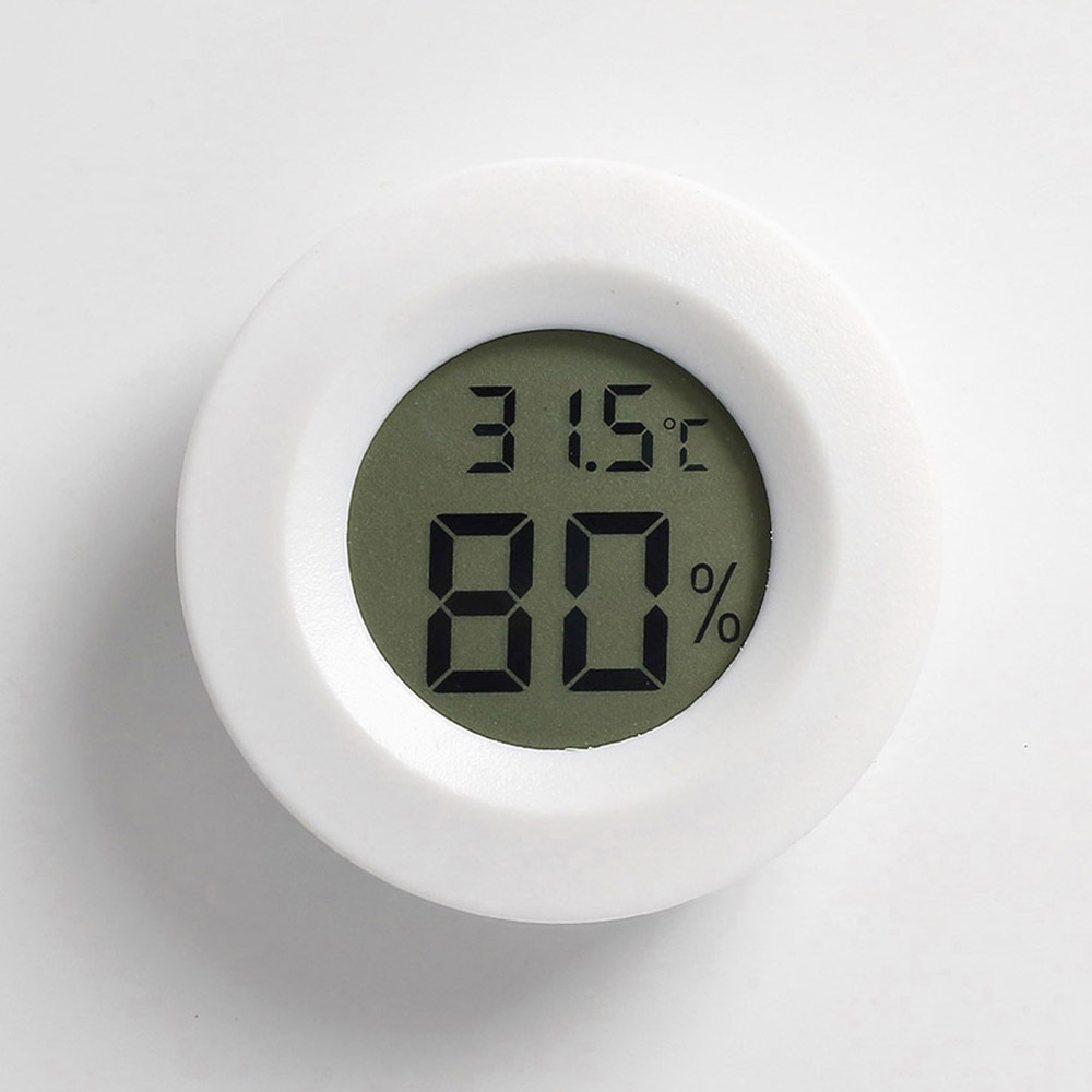 원형 미니 디지털 온습도계 실내온도계 화이트 온도기 습도기 온도측정기 습도측정기