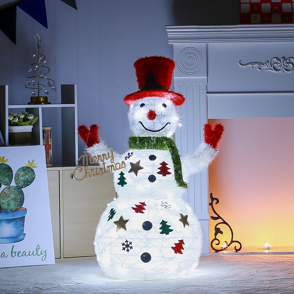 LED 빨간모자 대형 눈사람 카페 매장 크리스마스장식 크리스마스소품 크리스마스용품
